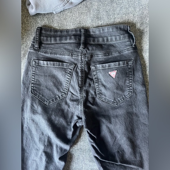 Guess Black high waist Ripped Skinny Jeans size 0 - Picture 4 of 6